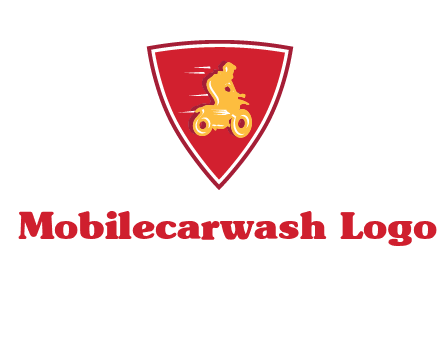 motorbike in shield logo