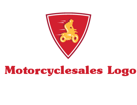 motorbike in shield logo