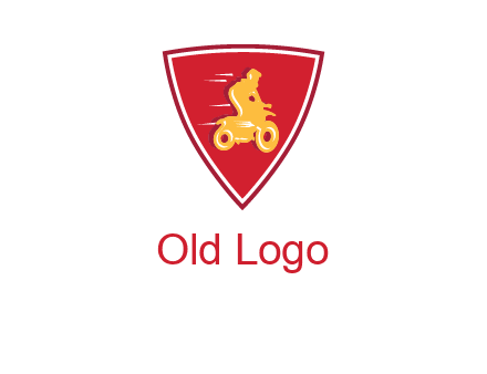 motorbike in shield logo