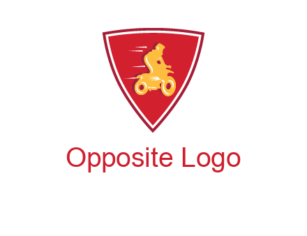 motorbike in shield logo