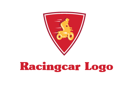 motorbike in shield logo