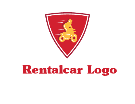 motorbike in shield logo