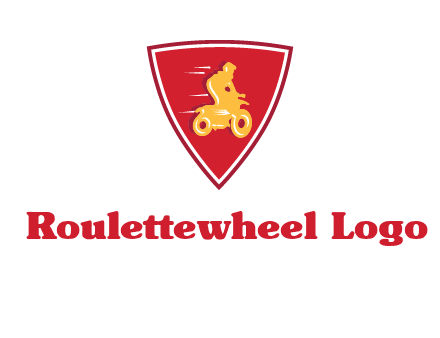 motorbike in shield logo