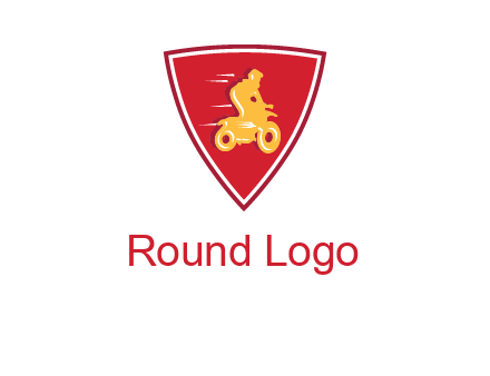 motorbike in shield logo