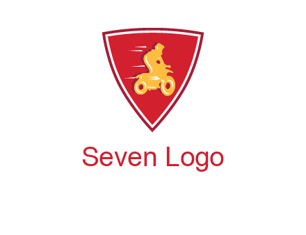 motorbike in shield logo