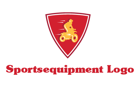 motorbike in shield logo