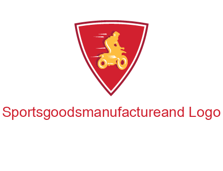 motorbike in shield logo