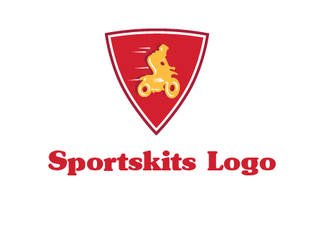 motorbike in shield logo