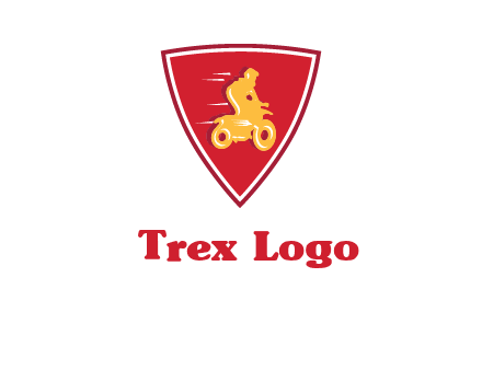 motorbike in shield logo