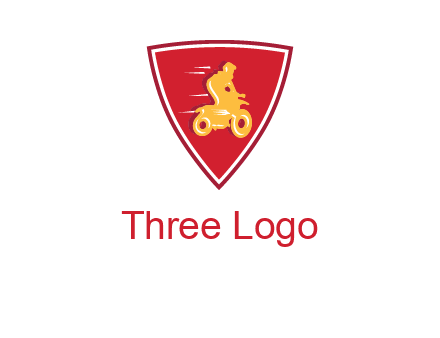 motorbike in shield logo