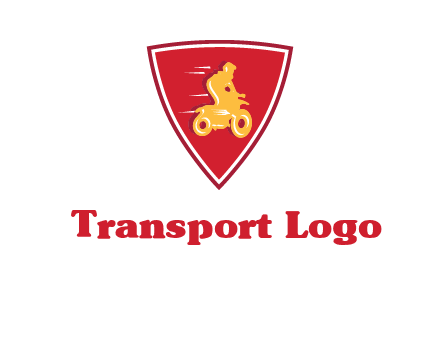 motorbike in shield logo