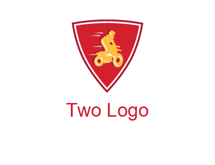 motorbike in shield logo