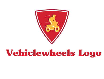 motorbike in shield logo
