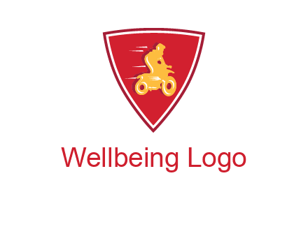 motorbike in shield logo