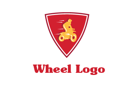 motorbike in shield logo