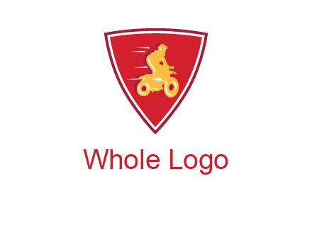 motorbike in shield logo