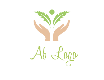 hands in leaf logo