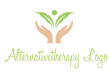 hands in leaf logo