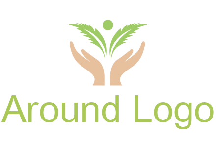 hands in leaf logo