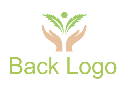 hands in leaf logo