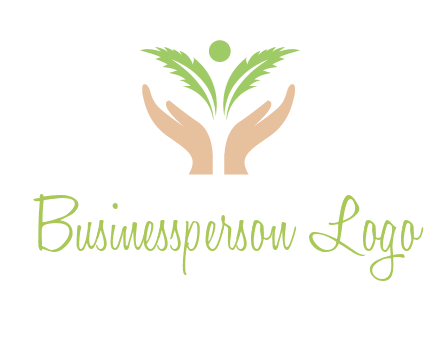 hands in leaf logo