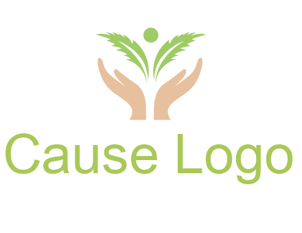 hands in leaf logo