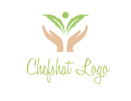 hands in leaf logo