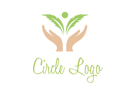 hands in leaf logo