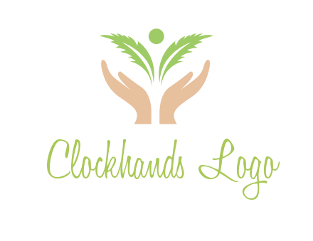 hands in leaf logo