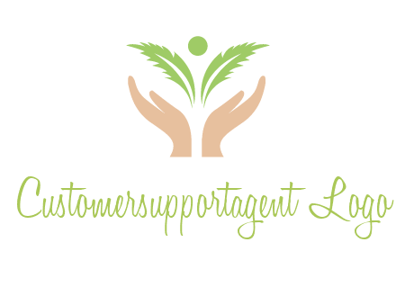 hands in leaf logo