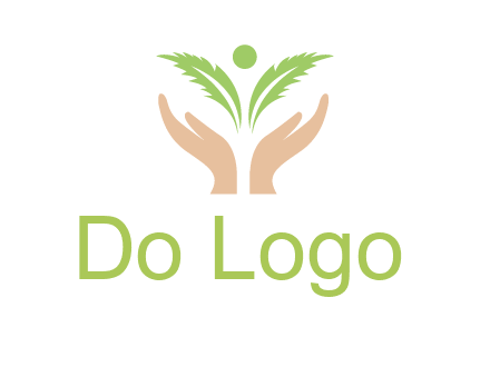 hands in leaf logo