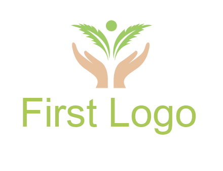 hands in leaf logo