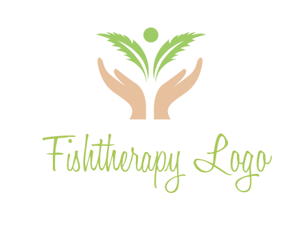 hands in leaf logo