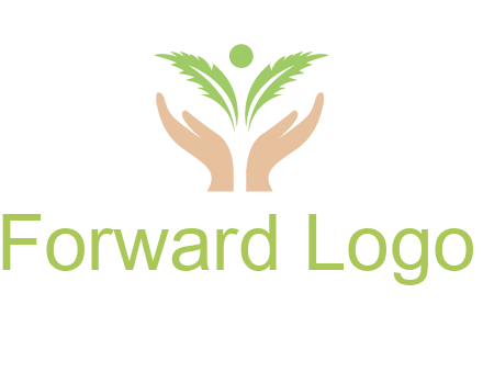 hands in leaf logo