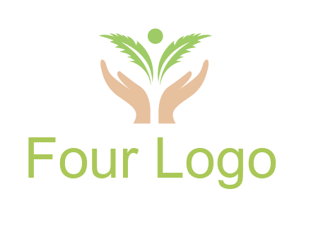 hands in leaf logo