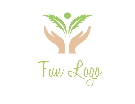 hands in leaf logo