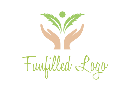 hands in leaf logo