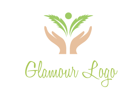 hands in leaf logo