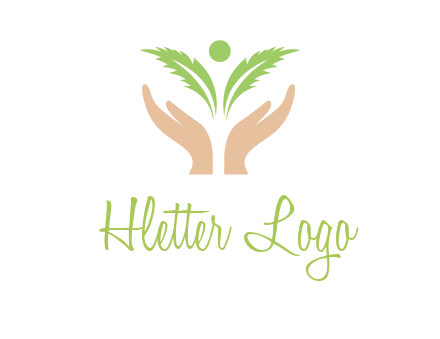 hands in leaf logo
