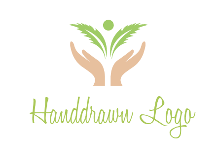 hands in leaf logo