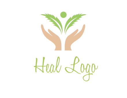 hands in leaf logo
