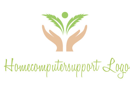 hands in leaf logo