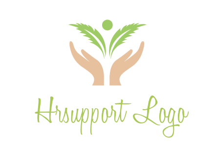 hands in leaf logo