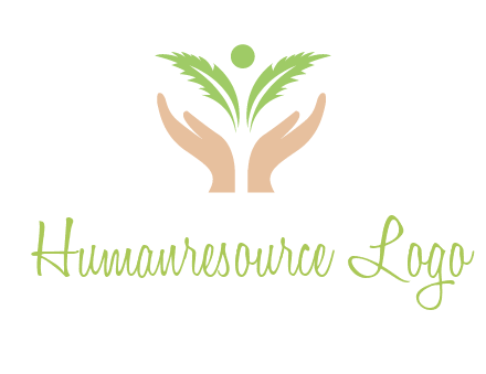 hands in leaf logo