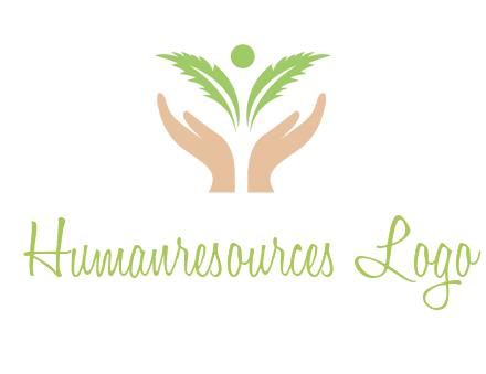 hands in leaf logo