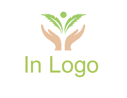 hands in leaf logo