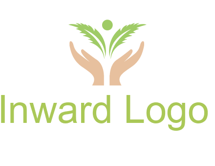 hands in leaf logo