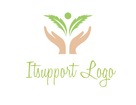 hands in leaf logo