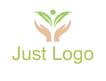 hands in leaf logo