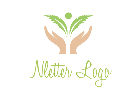 hands in leaf logo